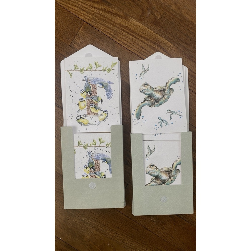LOT of 16 Nature Animal Blank Greeting Cards Birds & Sea Turtle Wrendale Designs - Picture 2 of 4